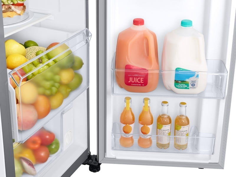 Samsung RS22T5561SR 22 Cu. Ft. Counter Depth Side-By-Side Refrigerator With Touch Screen Family Hub™ In Stainless Steel