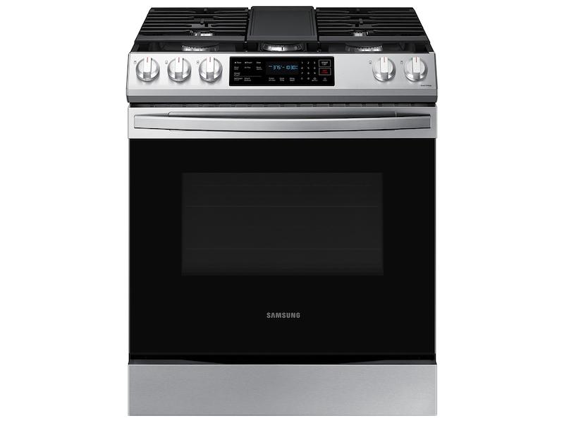Samsung NX60BG8315SS 6.0 Cu. Ft. Smart Slide-In Gas Range With Air Fry & Convection In Fingerprint Resistant Stainless Steel