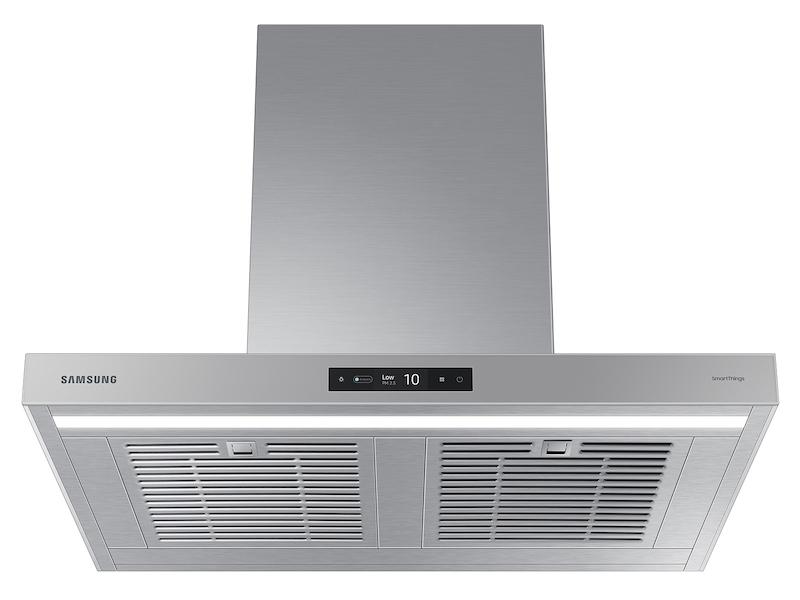 Samsung NK30CB700WCG 30" Bespoke Smart Wall Mount Hood With Lcd Display In Clean Grey