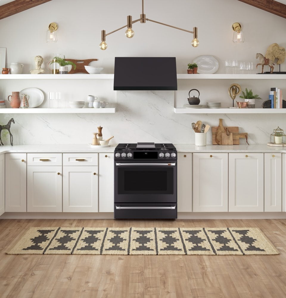 Cafe CGS700P3MD1 Café 30" Smart Slide-In, Front-Control, Gas Range With Convection Oven