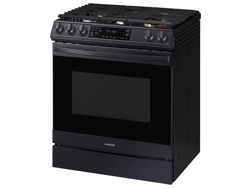 Samsung NX60T8511SG 6.0 Cu. Ft. Front Control Slide-In Gas Range With Air Fry & Wi-Fi In Black Stainless Steel