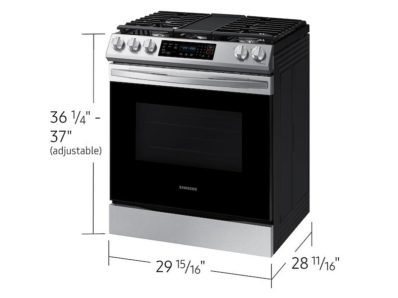 Samsung NX60BG8315SS 6.0 Cu. Ft. Smart Slide-In Gas Range With Air Fry & Convection In Fingerprint Resistant Stainless Steel