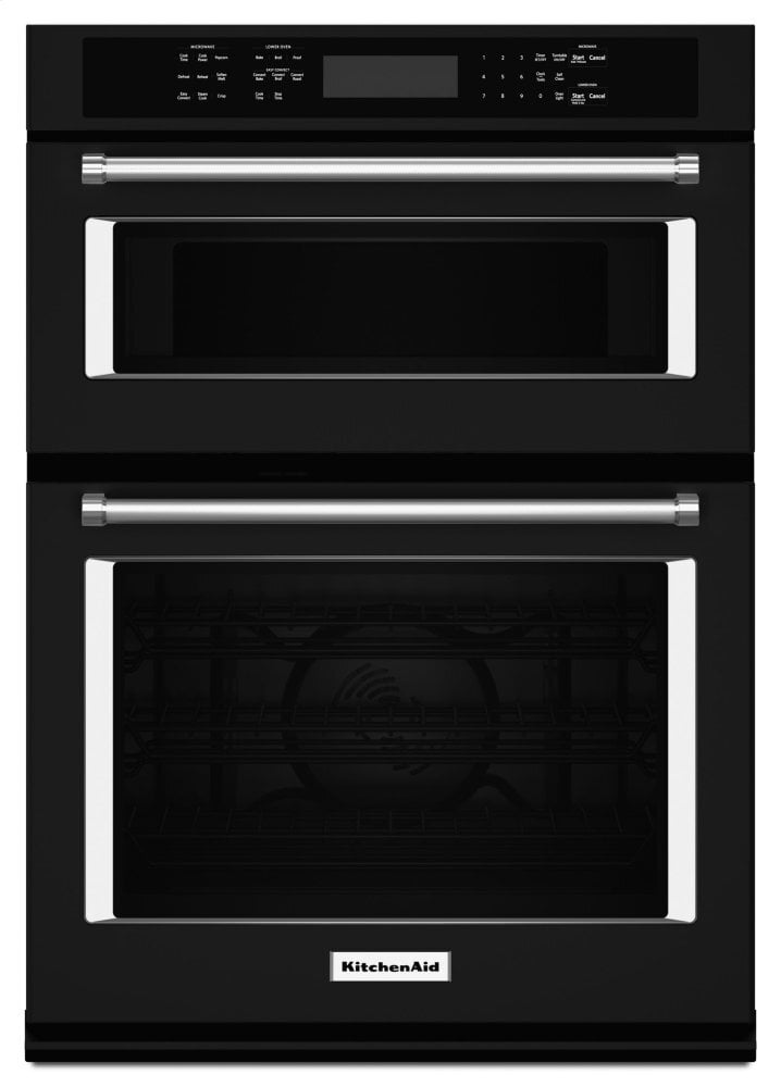 Kitchenaid KOCE507EBL 27" Combination Wall Oven With Even-Heat™ True Convection (Lower Oven) - Black