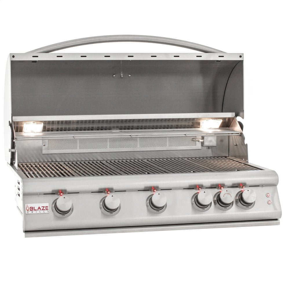 Blaze Grills BLZ5LTE2LP Blaze 40 Inch 5-Burner Lte Gas Grill With Rear Burner And Built-In Lighting System, With Fuel Type - Propane