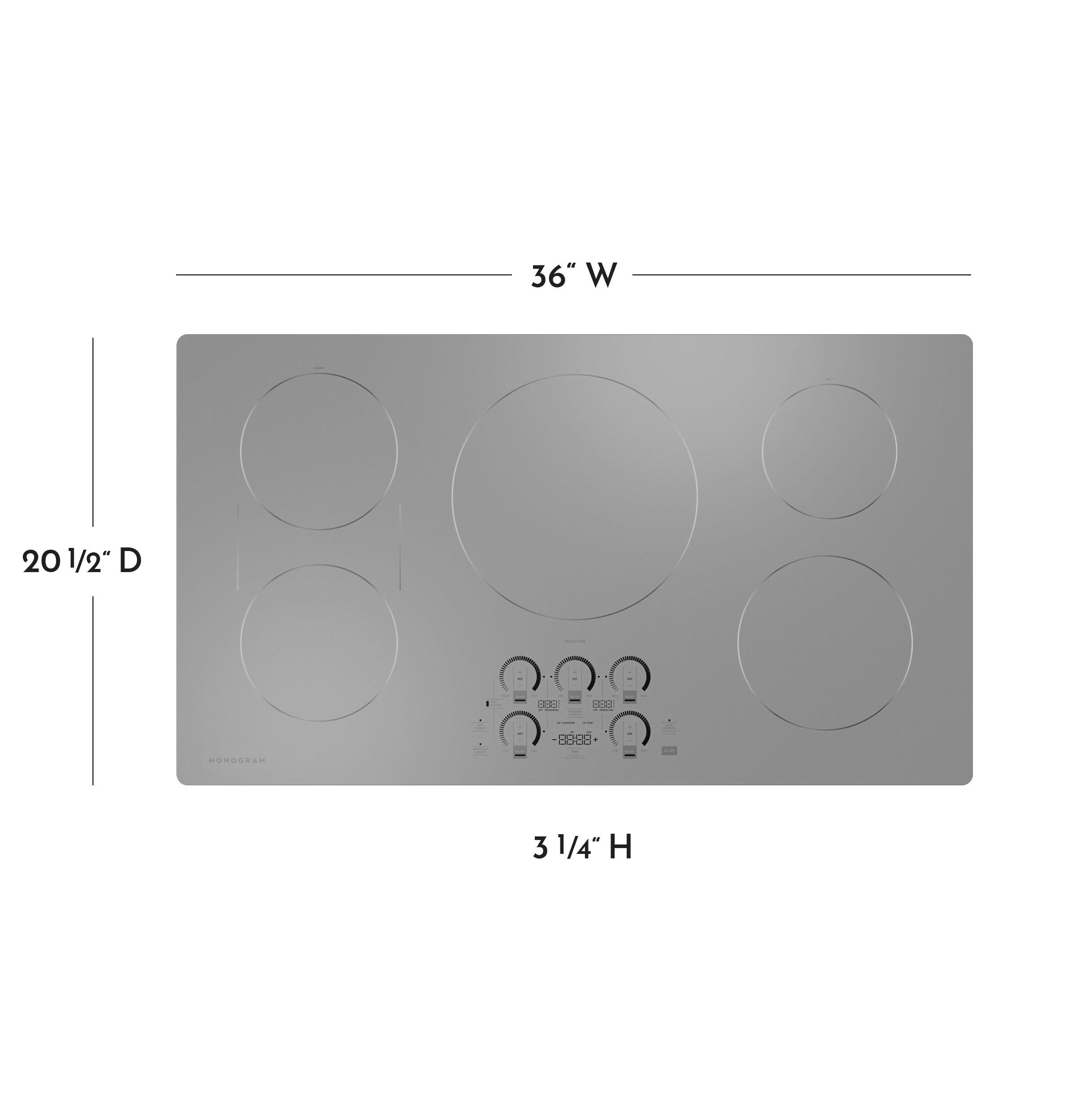 Monogram ZHU36RSTSS Monogram 36" Induction Cooktop