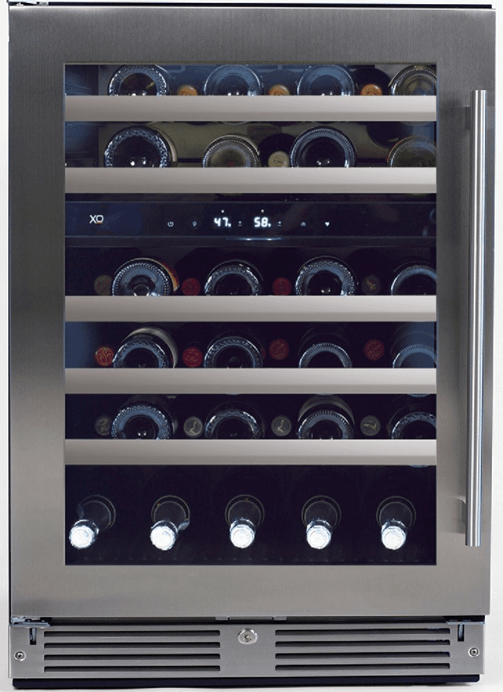 Xo Appliance XOU24WDZGSL 24In Wine Cellar 2 Zone Ss Glass Lh