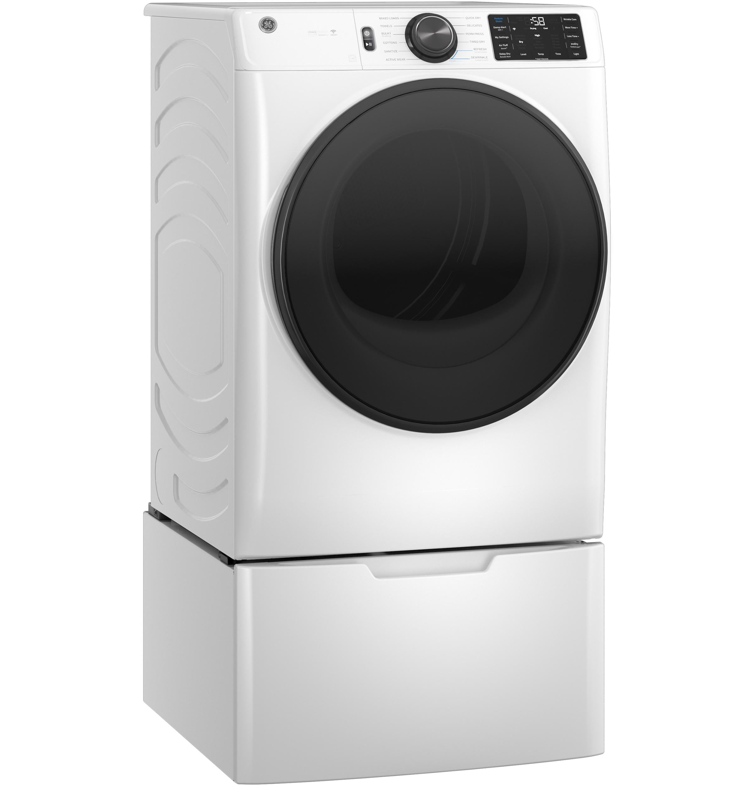 Ge Appliances GFD65GSSVWW Ge® 7.8 Cu. Ft. Capacity Smart Front Load Gas Dryer With Steam And Sanitize Cycle