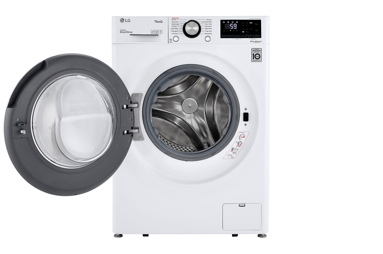 Lg WM1455HWA 2.4 Cu.Ft. Smart Wi-Fi Enabled Compact Front Load Washer With Built-In Intelligence