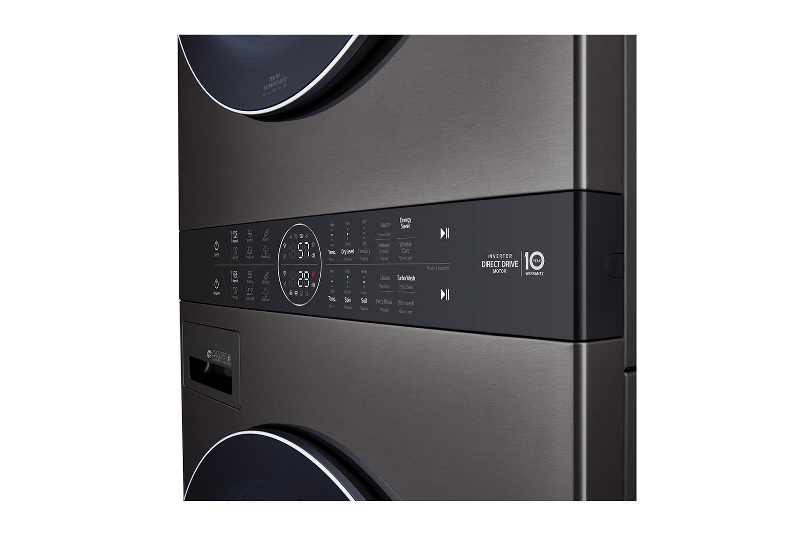 Lg WKGX201HBA Single Unit Front Load Lg Washtower™ With Center Control™ 4.5 Cu. Ft. Washer And 7.4 Cu. Ft. Gas Dryer