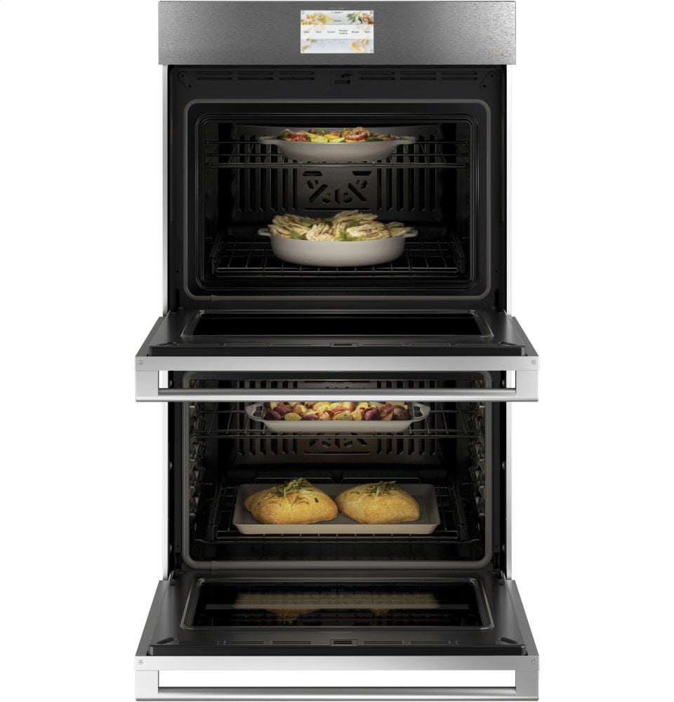 Cafe CTD70DM2NS5 Café 30" Smart Double Wall Oven With Convection In Platinum Glass