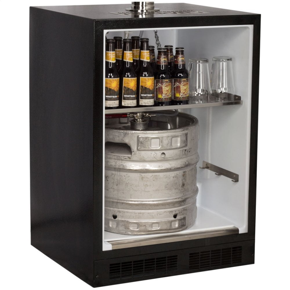 Marvel ML24BTP3LP Marvel Built-In Indoor Twin Tap Beer Dispenser - Solid Panel Overlay Ready Door - Integrated Left Hinge