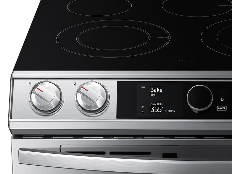 Samsung NE63T8751SS 6.3 Cu. Ft. Flex Duo™ Front Control Slide-In Electric Range With Smart Dial, Air Fry & Wi-Fi In Stainless Steel
