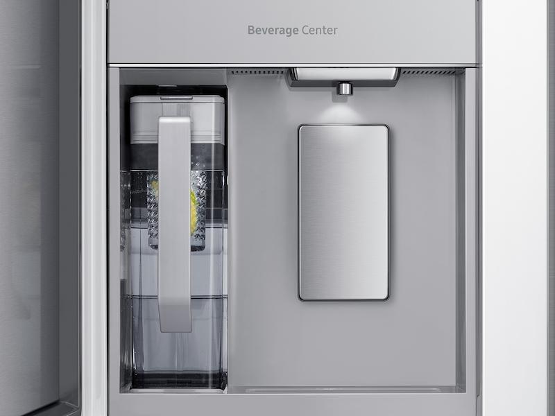Samsung RF29CB9900QK Bespoke 4-Door Flex™ Refrigerator (29 Cu. Ft.) With Family Hub™+ In Charcoal Glass Top And Stainless Steel Bottom Panels