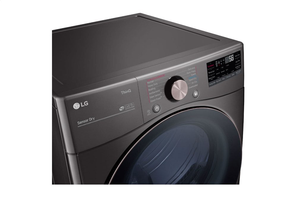 Lg DLGX4001B 7.4 Cu. Ft. Ultra Large Capacity Smart Wi-Fi Enabled Front Load Gas Dryer With Turbosteam™ And Built-In Intelligence