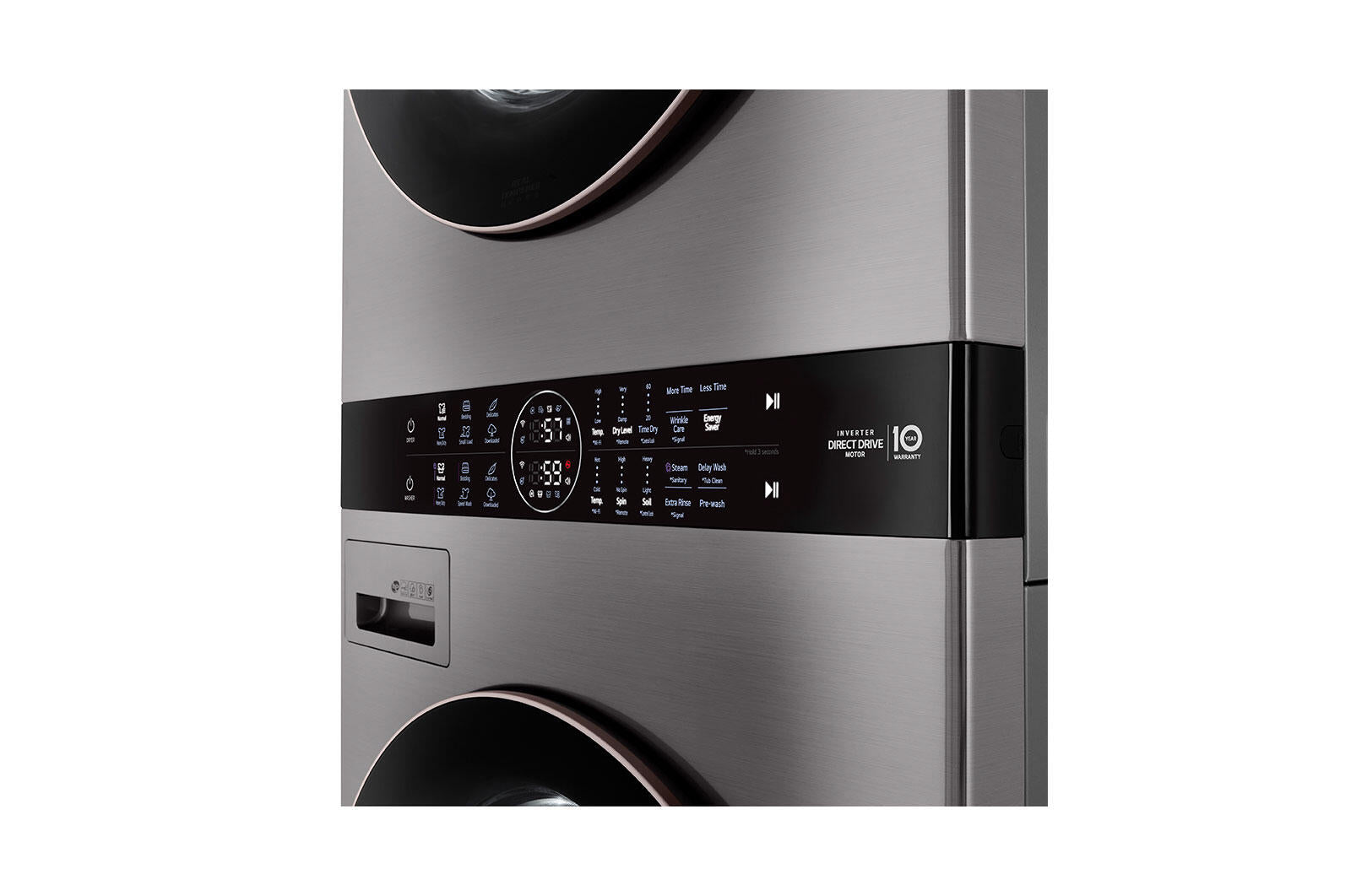 Lg WKE100HVA Single Unit Front Load Lg Washtower™ With Center Control™ 4.5 Cu. Ft. Washer And 7.4 Cu. Ft. Electric Dryer