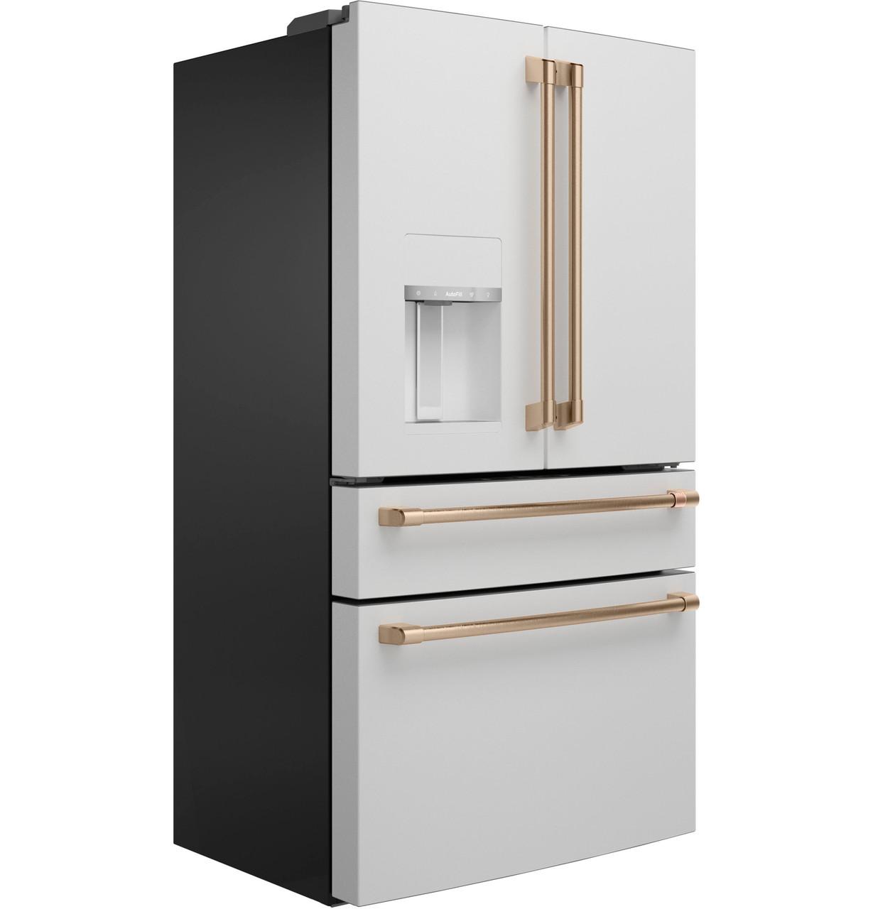 Cafe CXE22DP4PW2 Café™ Energy Star® 22.3 Cu. Ft. Smart Counter-Depth 4-Door French-Door Refrigerator