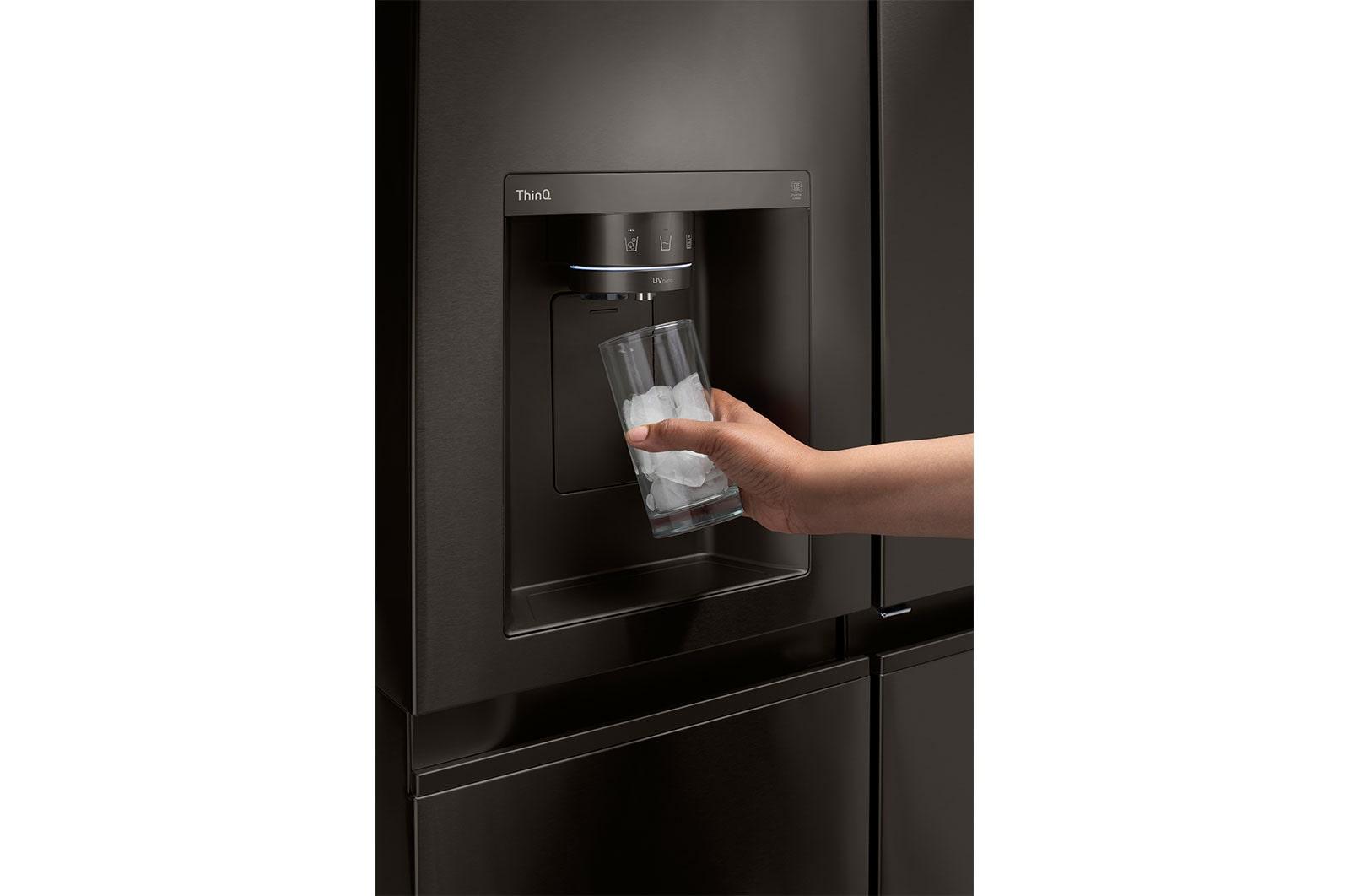 Lg LRSOC2306D 23 Cu. Ft. Side-By-Side Counter-Depth Instaview® Refrigerator With Craft Ice™