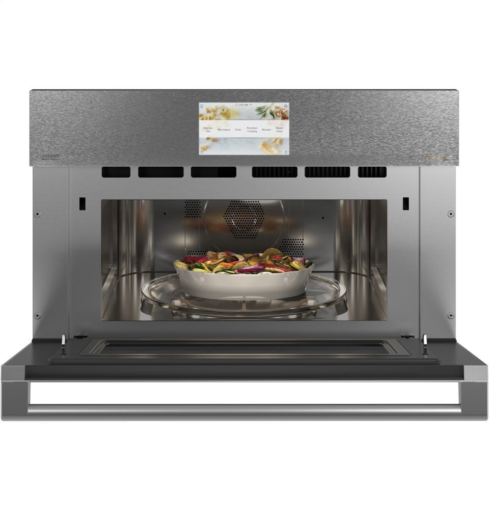 Cafe CSB923M2NS5 Café 30" Smart Five In One Wall Oven With 240V Advantium® Technology In Platinum Glass