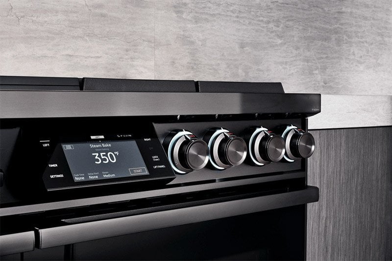 Dacor DOP48M96DAM 48" Pro Dual-Fuel Steam Range, Graphite Stainless Steel, Liquid Propane/High Altitude