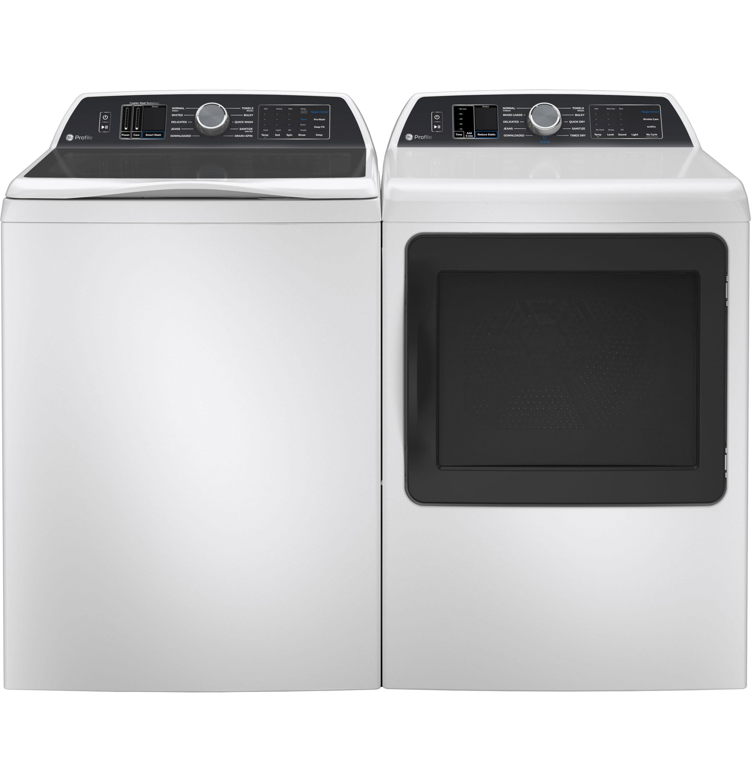 Ge Appliances PTD70GBSTWS Ge Profile™ 7.4 Cu. Ft. Capacity Smart Aluminized Alloy Drum Gas Dryer With Sanitize Cycle And Sensor Dry