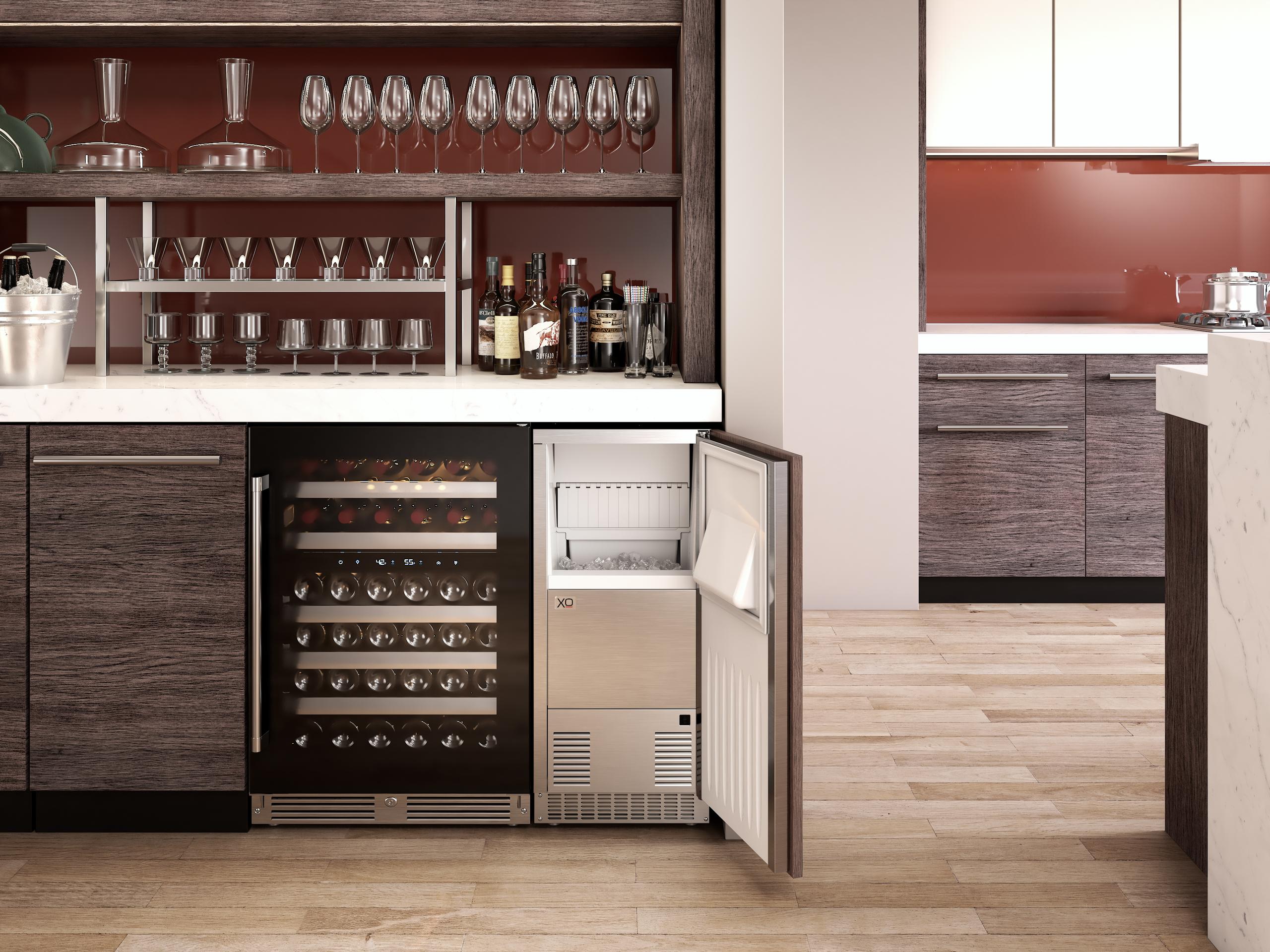 Xo Appliance XOU24WDZGBL Dual Zone Wine 24" Black Glass Lh