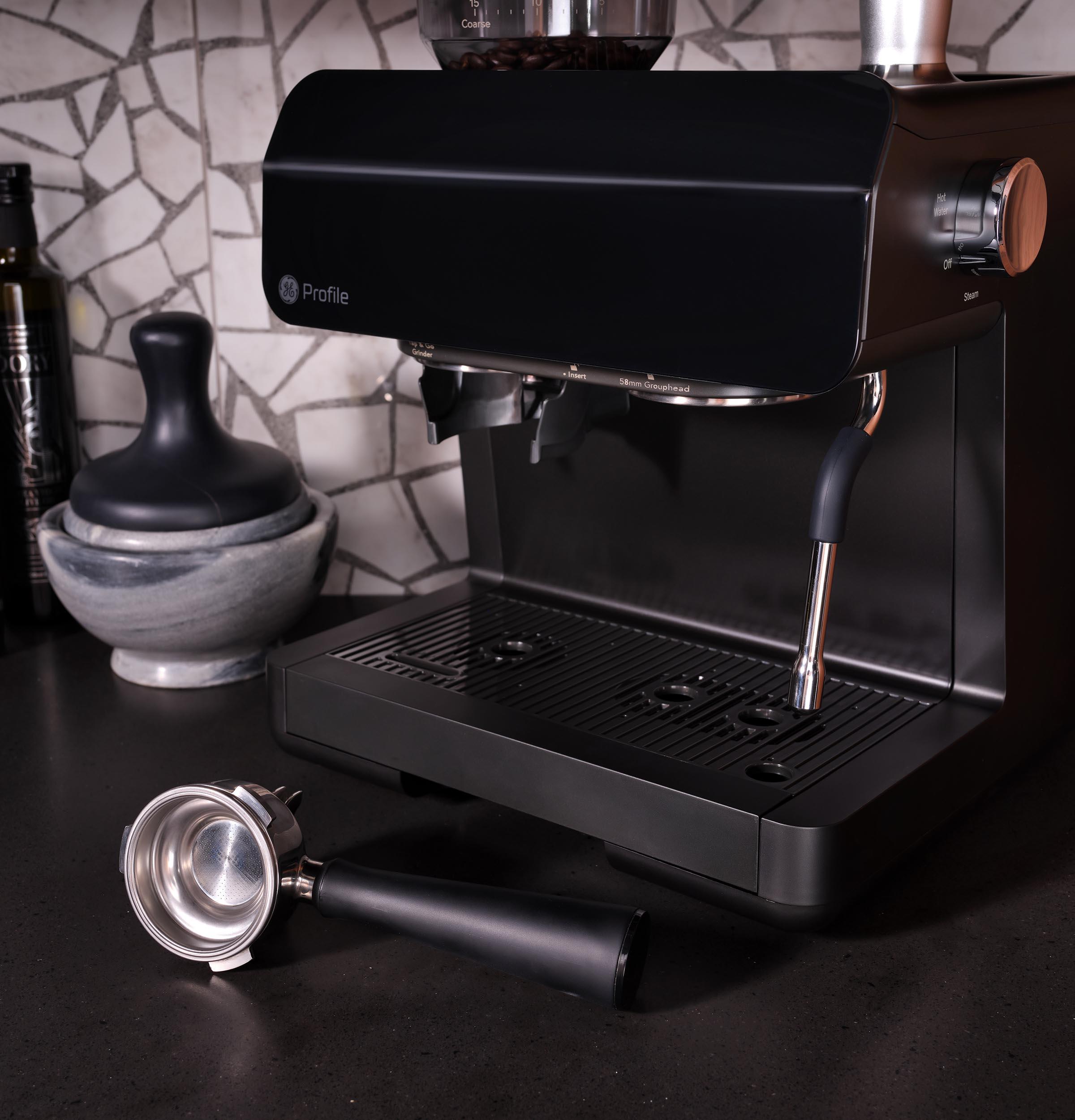 Ge Appliances P7CESAS6RBB Ge Profile™ Semi Automatic Espresso Machine + Frother