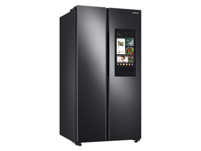 Samsung RS28A5F61SG 27.3 Cu. Ft. Smart Side-By-Side Refrigerator With Family Hub™ In Black Stainless Steel