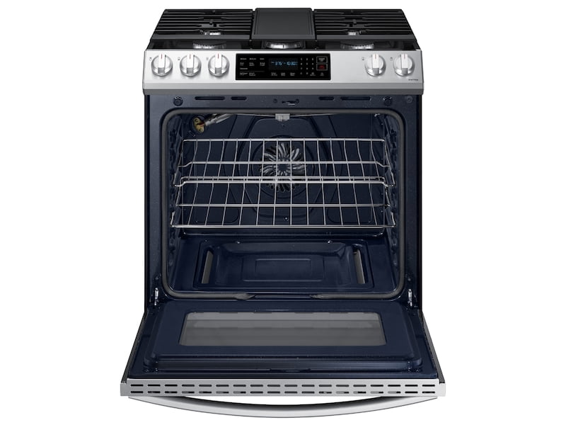 Samsung NX60T8311SS 6.0 Cu. Ft. Front Control Slide-In Gas Range With Convection & Wi-Fi In Stainless Steel