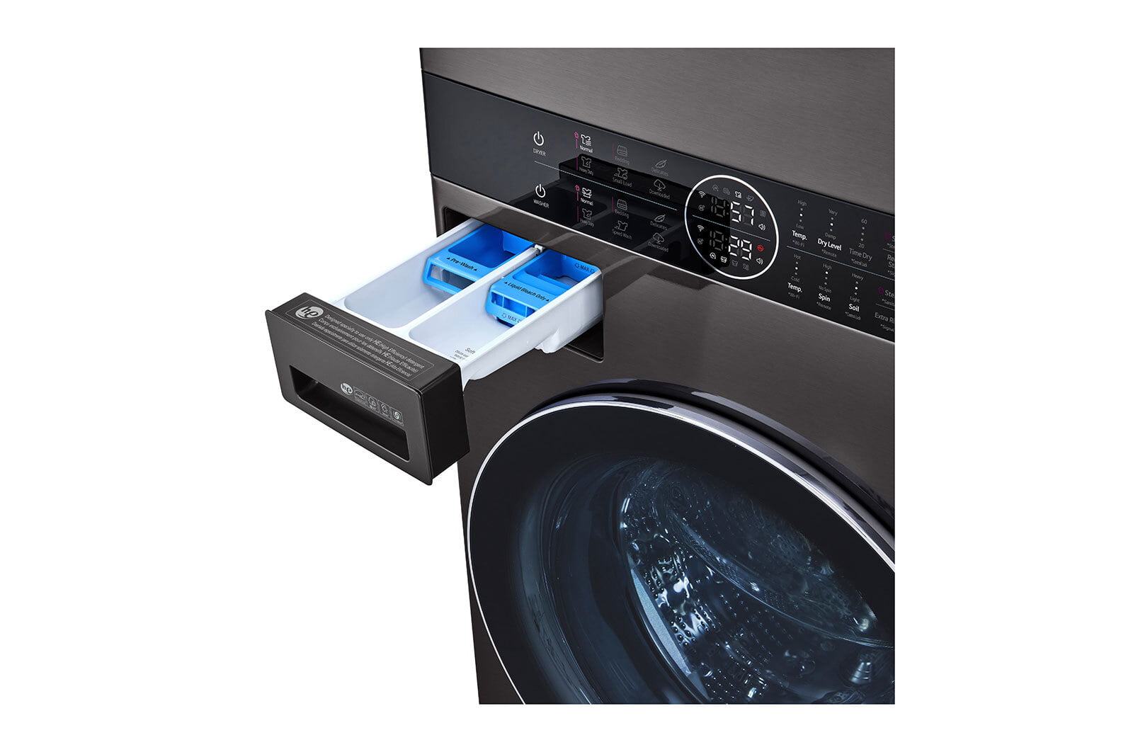 Lg WKGX201HBA Single Unit Front Load Lg Washtower™ With Center Control™ 4.5 Cu. Ft. Washer And 7.4 Cu. Ft. Gas Dryer