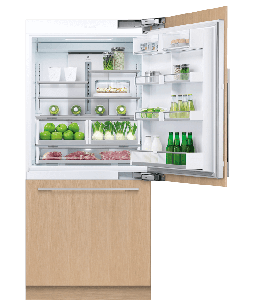 Fisher & Paykel RS36W80RJ1N Integrated Refrigerator Freezer, 36", Ice