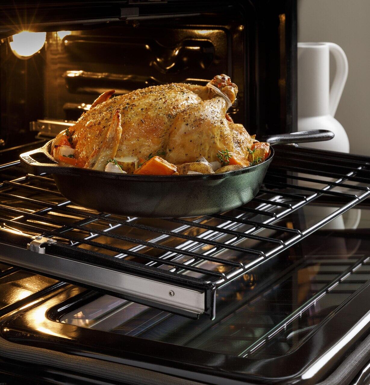 Cafe CTS92DM2NS5 Café™ 30" Smart Built-In Twin Flex Single Wall Oven In Platinum Glass