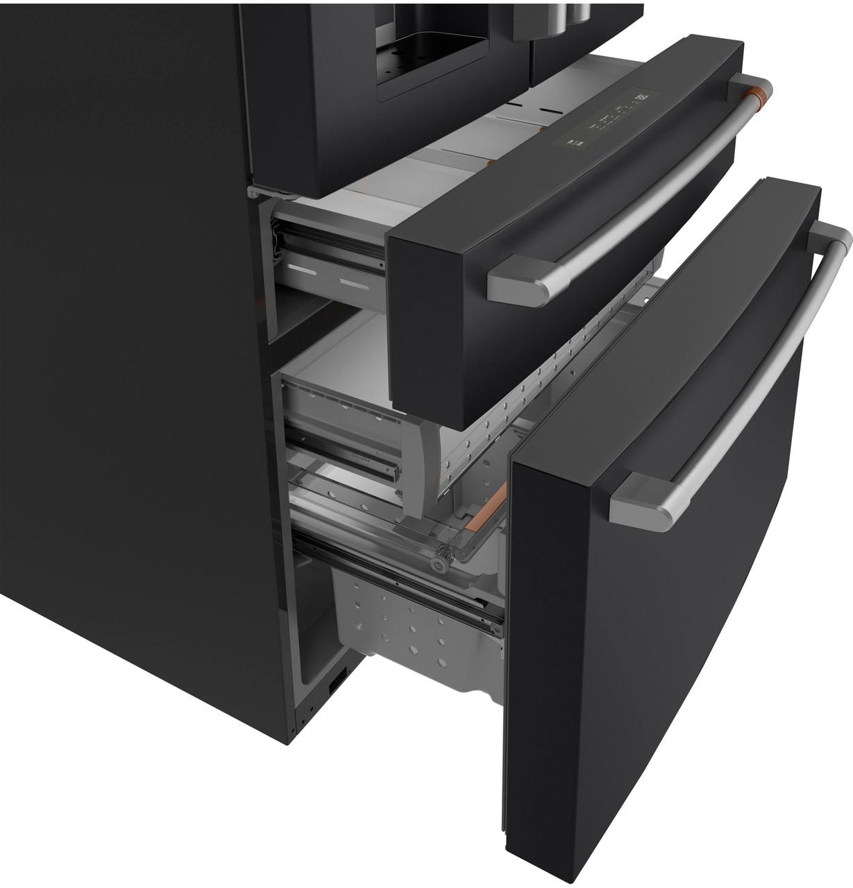 Cafe CXE22DP3PD1 Café™ Energy Star® 22.3 Cu. Ft. Smart Counter-Depth 4-Door French-Door Refrigerator