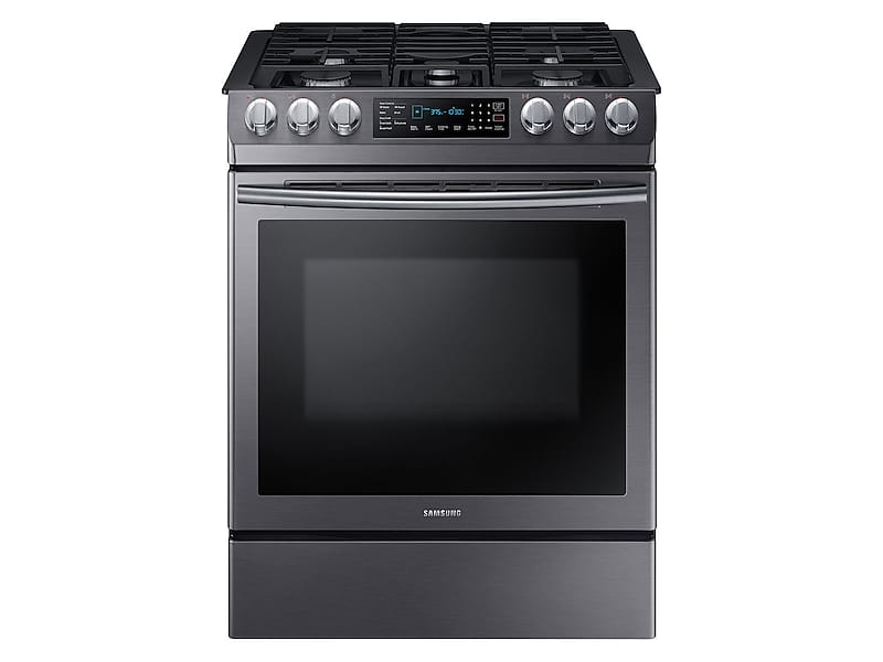 Samsung NX58N9420SG 5.8 Cu. Ft. Slide-In Gas Range With Convection In Black Stainless Steel
