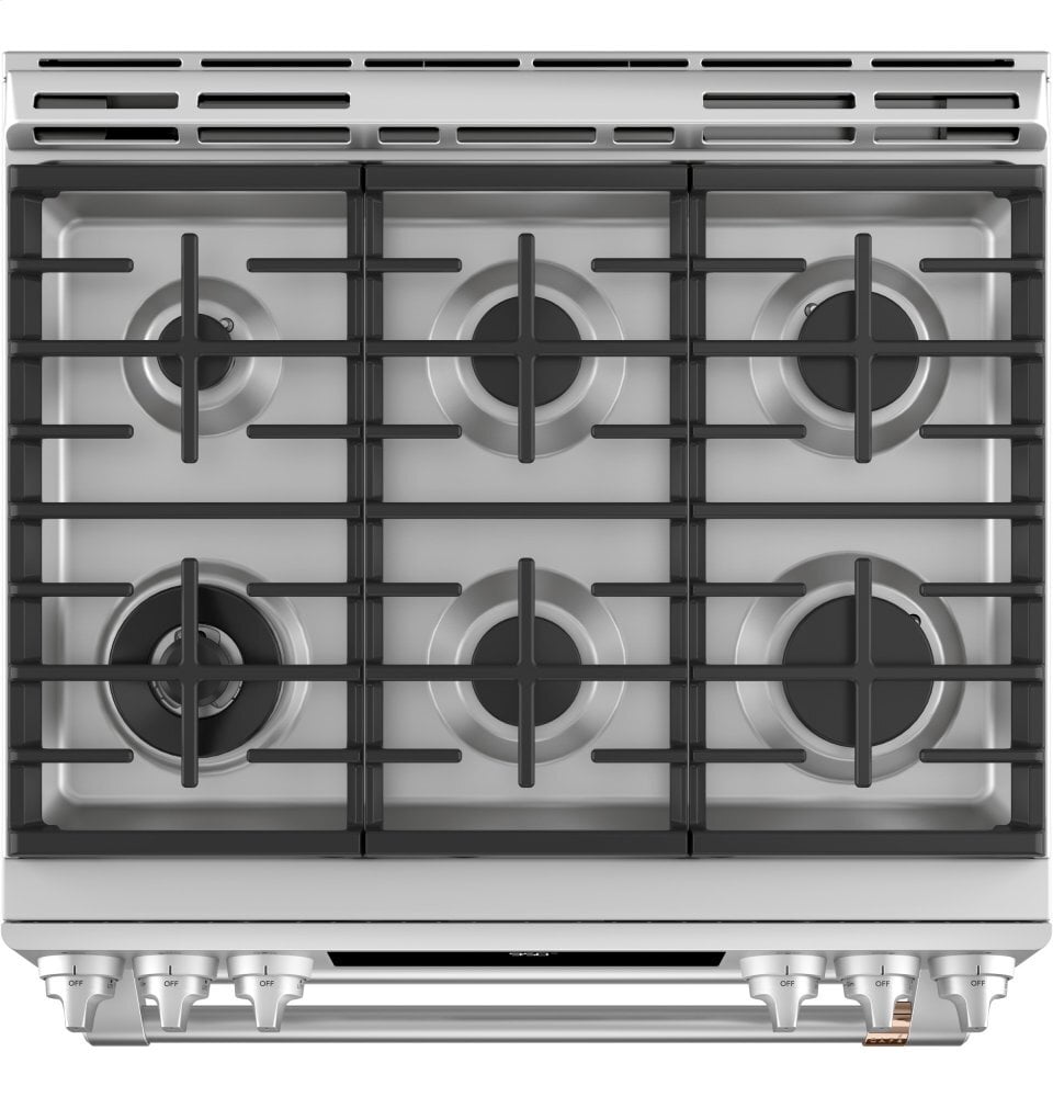 Cafe C2S950P2MS1 Café 30" Smart Slide-In, Front-Control, Dual-Fuel, Double-Oven Range With Convection
