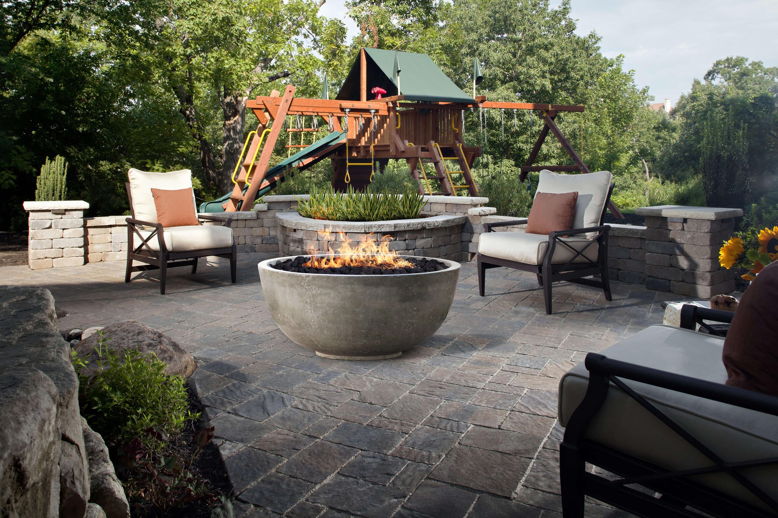 Xo Appliance XOFBWL39GR Fire Bowl 39" Natural Gas Fired Gfrc - Gray