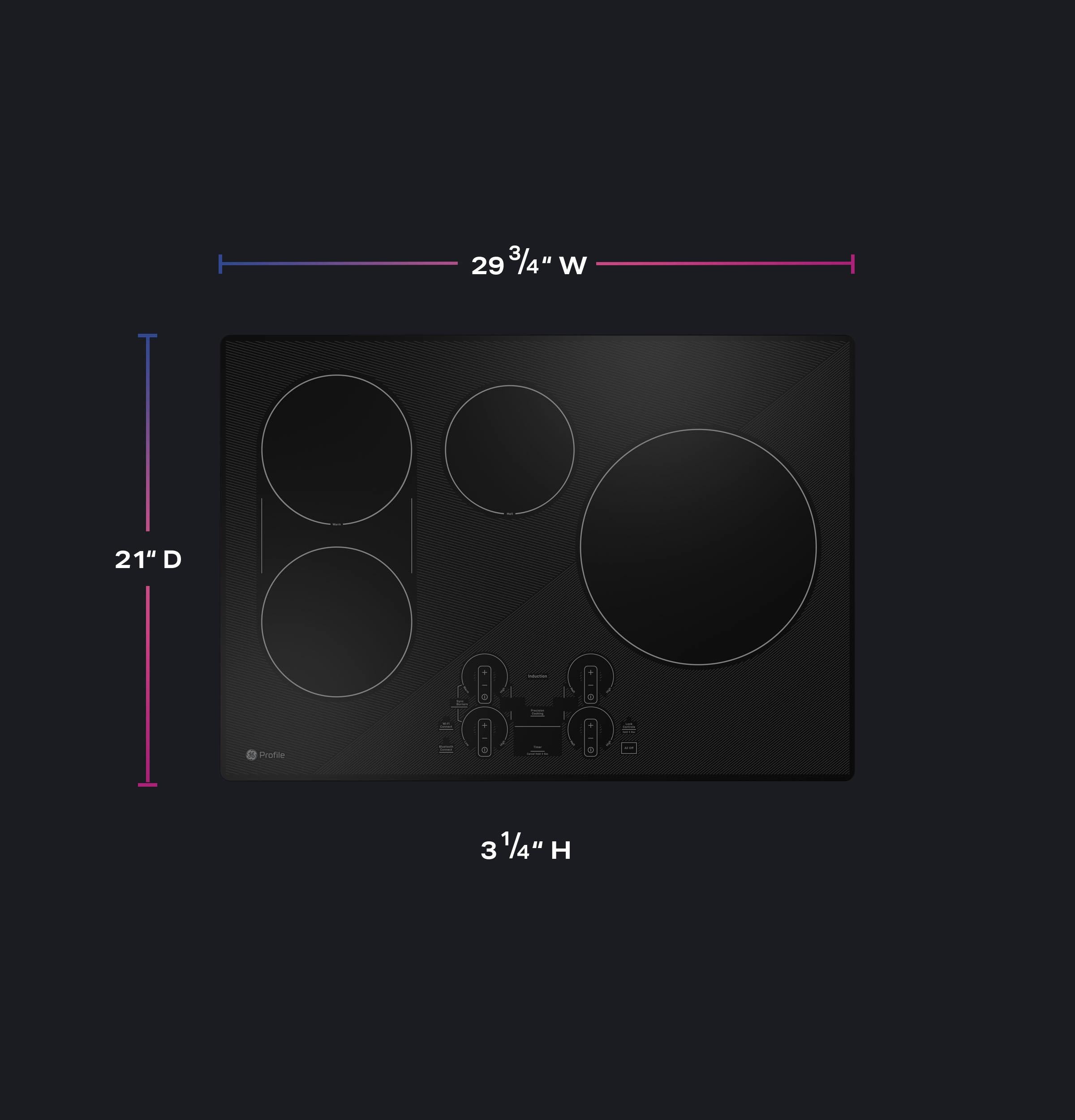 Ge Appliances PHP9030DTBB Ge Profile™ 30" Built-In Touch Control Induction Cooktop