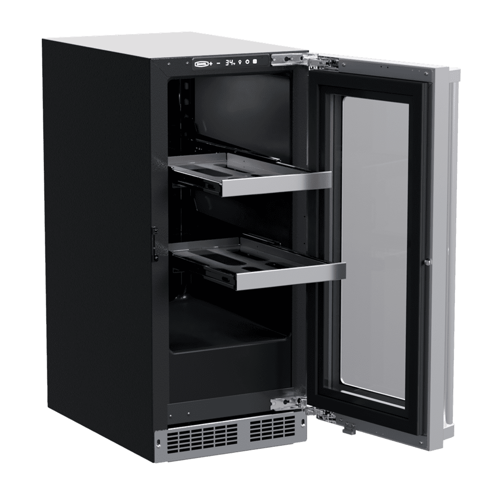 Marvel MPBV415SG31A 15-In Professional Built-In Beverage Center With Reversible Hinge With Door Style - Stainless Steel Frame Glass