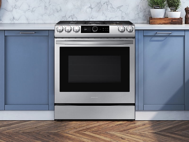 Samsung NX60T8711SS 6.0 Cu. Ft. Front Control Slide-In Gas Range With Smart Dial, Air Fry & Wi-Fi In Stainless Steel