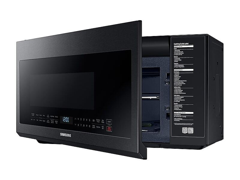 Samsung ME21M706BAG 2.1 Cu. Ft. Over-The-Range Microwave With Sensor Cooking In Fingerprint Resistant Black Stainless Steel