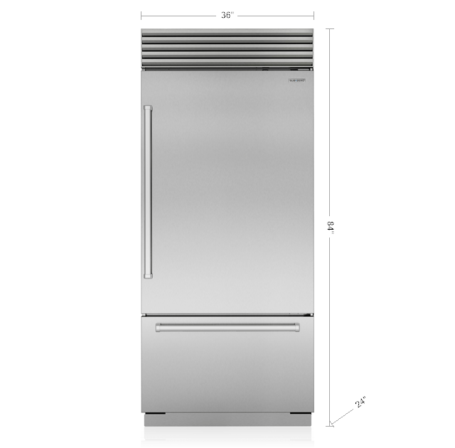 Sub-Zero CL3650USTR 36" Classic Over-And-Under Refrigerator/Freezer