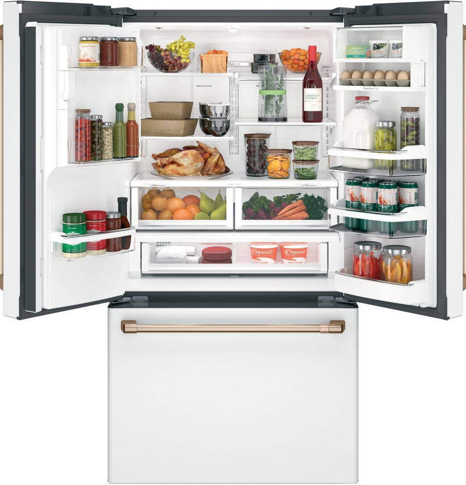 Cafe CYE22TP4MW2 Café Energy Star® 22.1 Cu. Ft. Smart Counter-Depth French-Door Refrigerator With Hot Water Dispenser