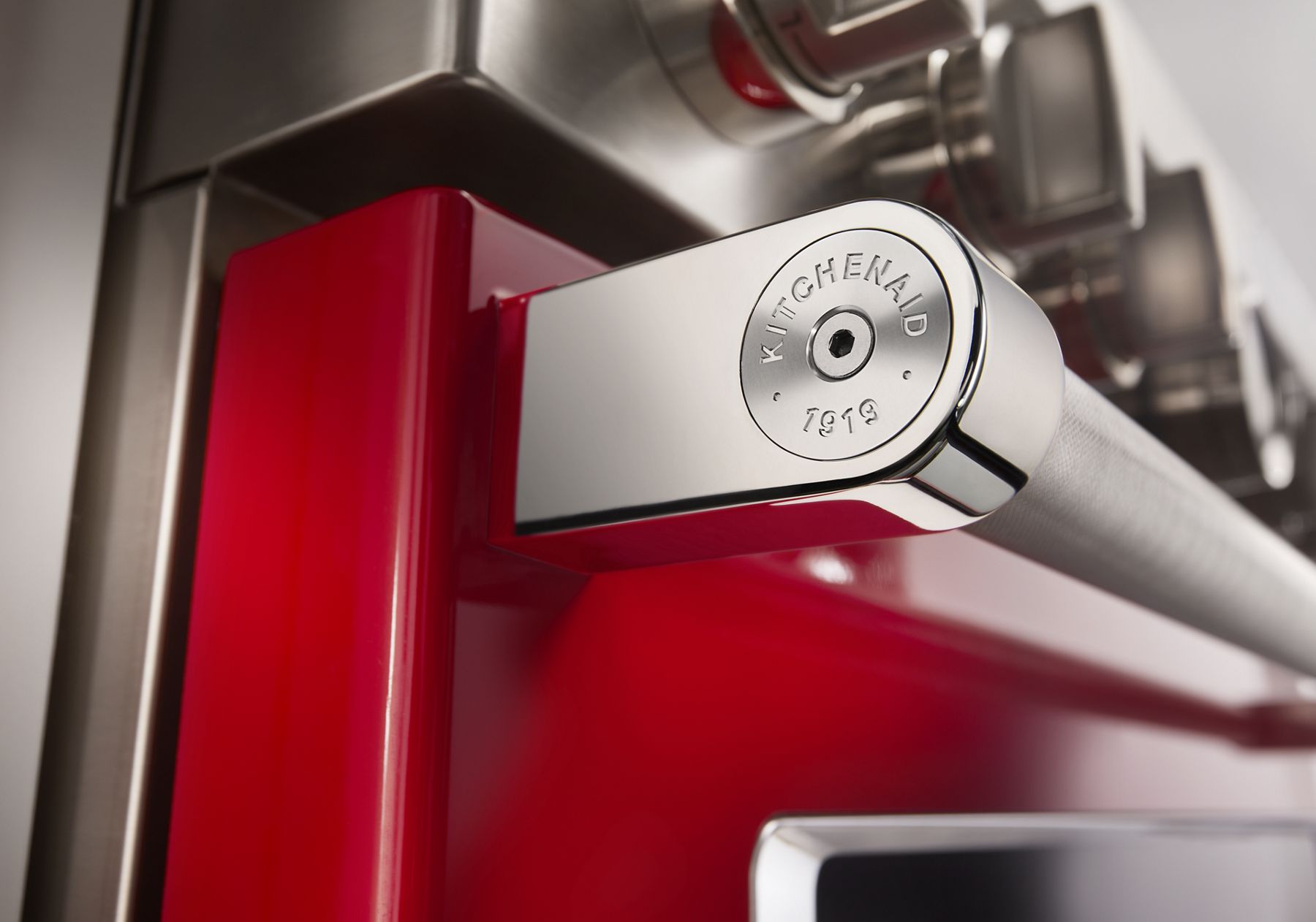 Kitchenaid KFDC558JPA Kitchenaid® 48'' Smart Commercial-Style Dual Fuel Range With Griddle - Passion Red