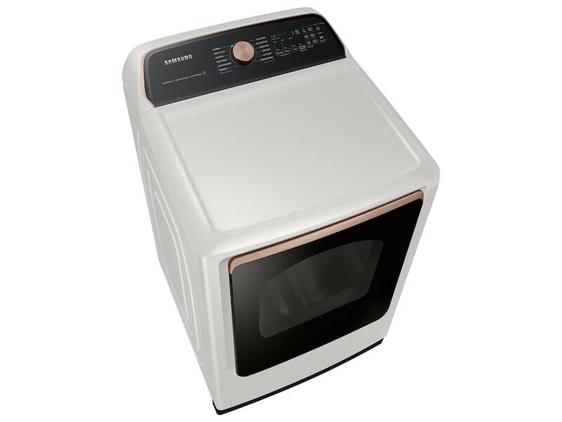 Samsung DVG55A7300E 7.4 Cu. Ft. Smart Gas Dryer With Steam Sanitize+ In Ivory