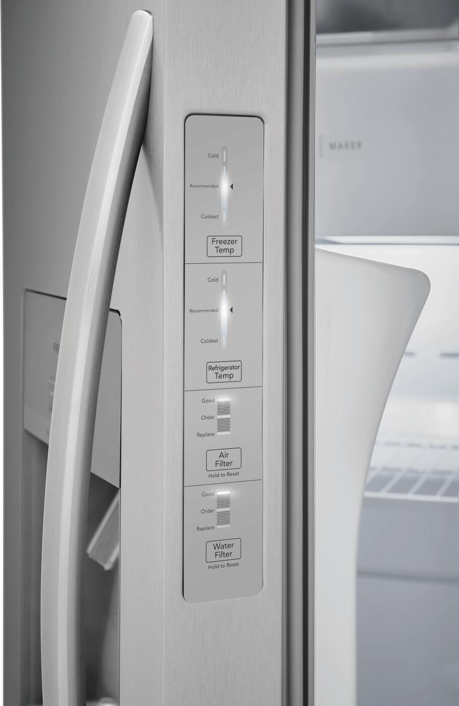 Frigidaire FRSS2633AS Frigidaire 25.6 Cu. Ft. 36'' Standard Depth Side By Side Refrigerator