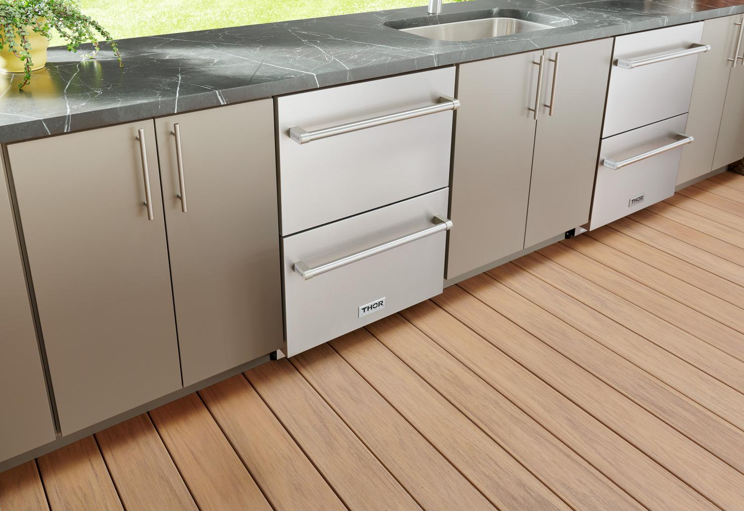 Thor Kitchen TRZ24U 24-Inch Indoor Outdoor Freezer Drawer In Stainless Steel - Trz24U