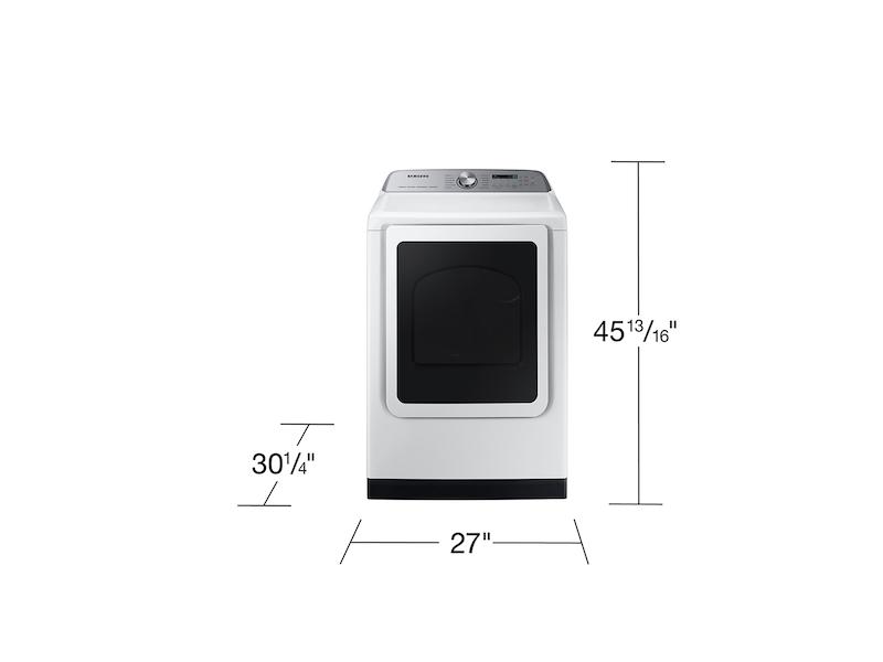 Samsung DVG54CG7150W 7.4 Cu. Ft. Smart Gas Dryer With Pet Care Dry And Steam Sanitize+ In White