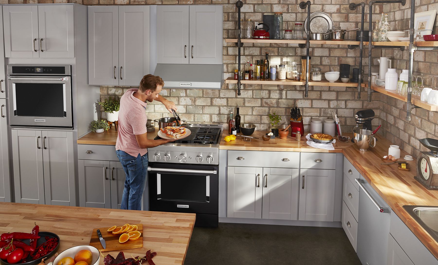 Kitchenaid KFGC500JBK Kitchenaid® 30'' Smart Commercial-Style Gas Range With 4 Burners - Imperial Black