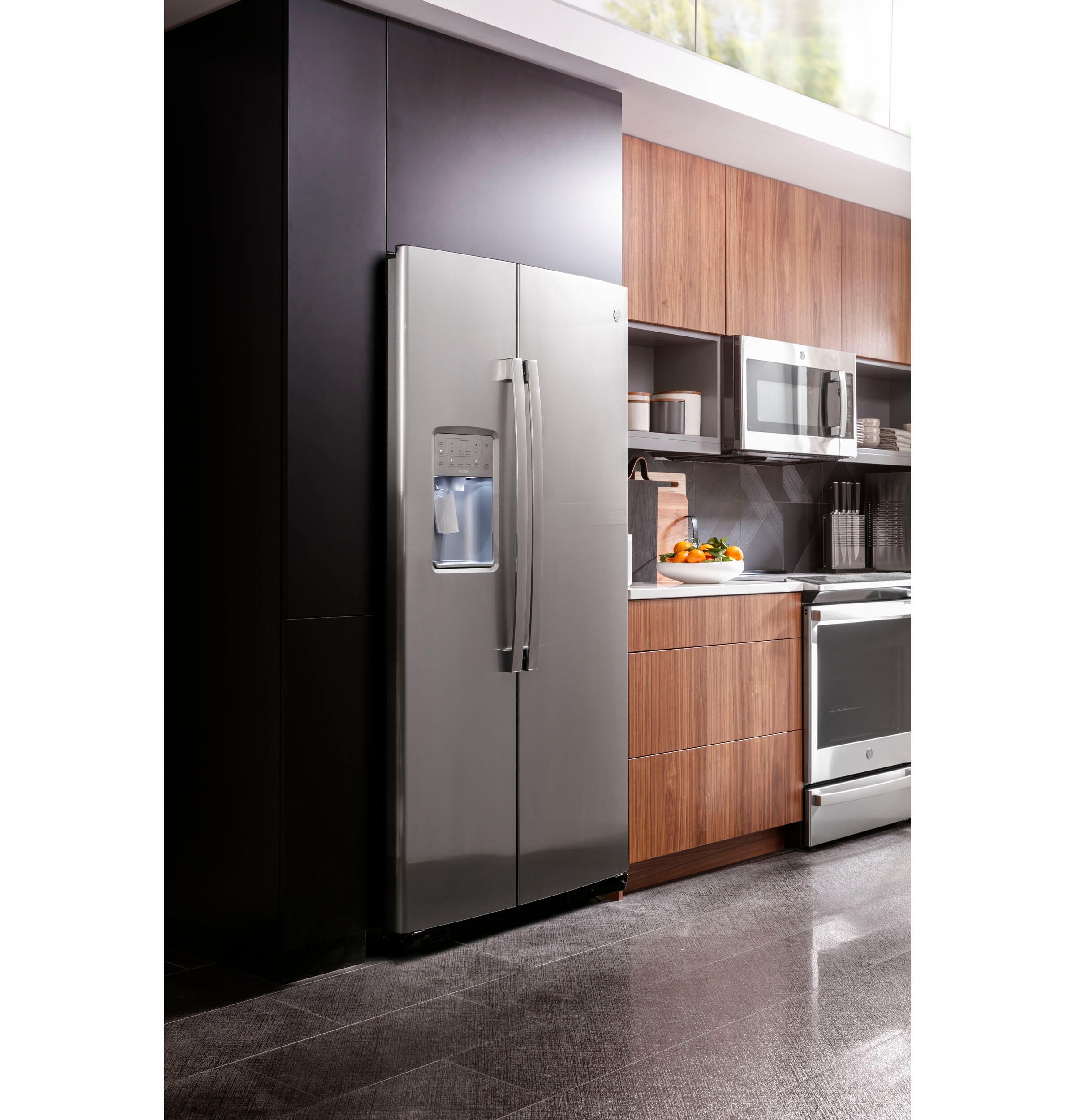 Ge Appliances PZS22MYKFS Ge Profile™ Series 21.9 Cu. Ft. Counter-Depth Side-By-Side Refrigerator