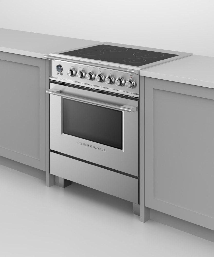 Fisher & Paykel OR30SCI6X1 Induction Range, 30", 4 Zones, Self-Cleaning