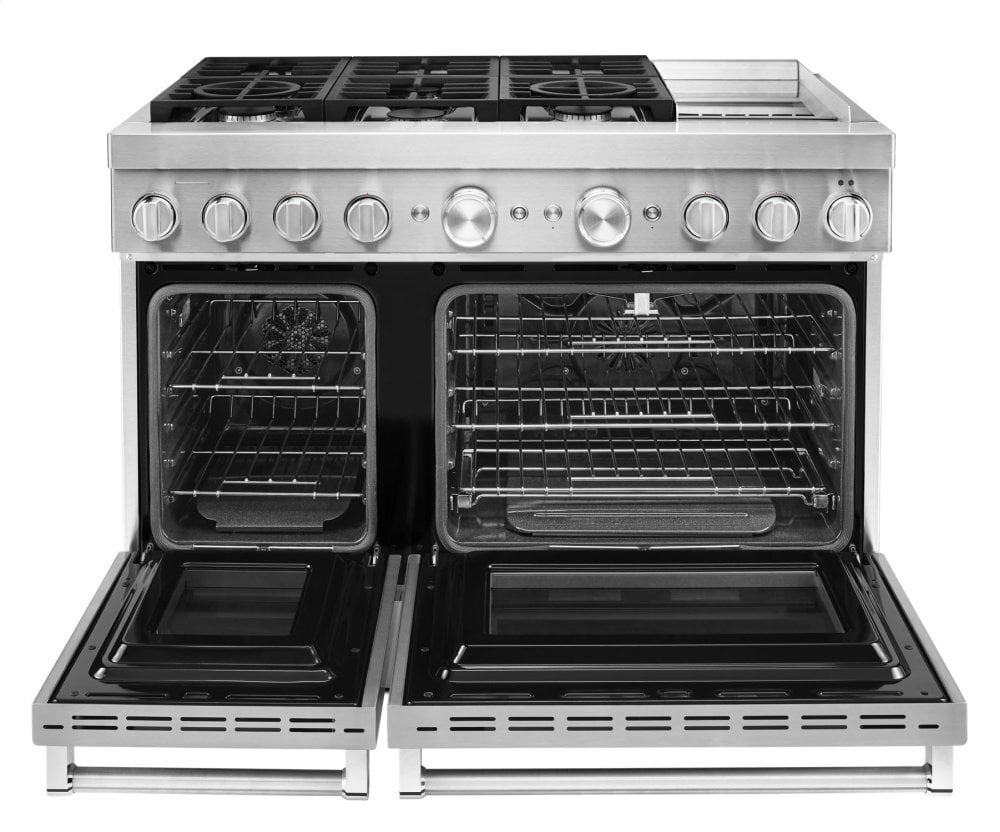 Kitchenaid KFDC558JSS Kitchenaid® 48'' Smart Commercial-Style Dual Fuel Range With Griddle - Stainless Steel